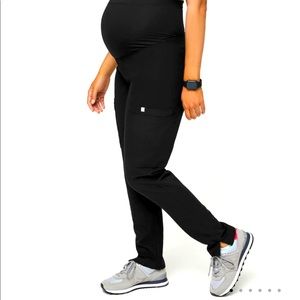 Figs Yola Maternity Scrub Pants Black Medium